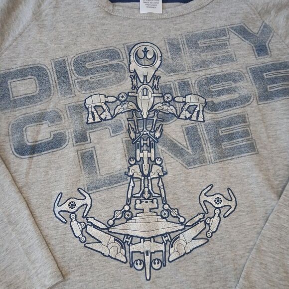 Disney Cruise Line Star Wars Lightweight Long Sleeve T-shirt Women’s L Gray - Picture 3 of 6